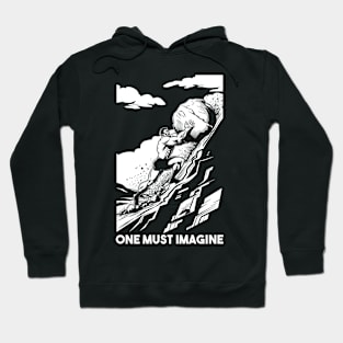 One Must Imagine White Ink Hoodie